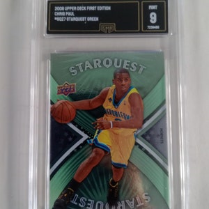 Chris Paul 2008 Upper Deck First Edition #SQ27 Starquest Green - GMA 9 Mint Plus NBA Graded Card