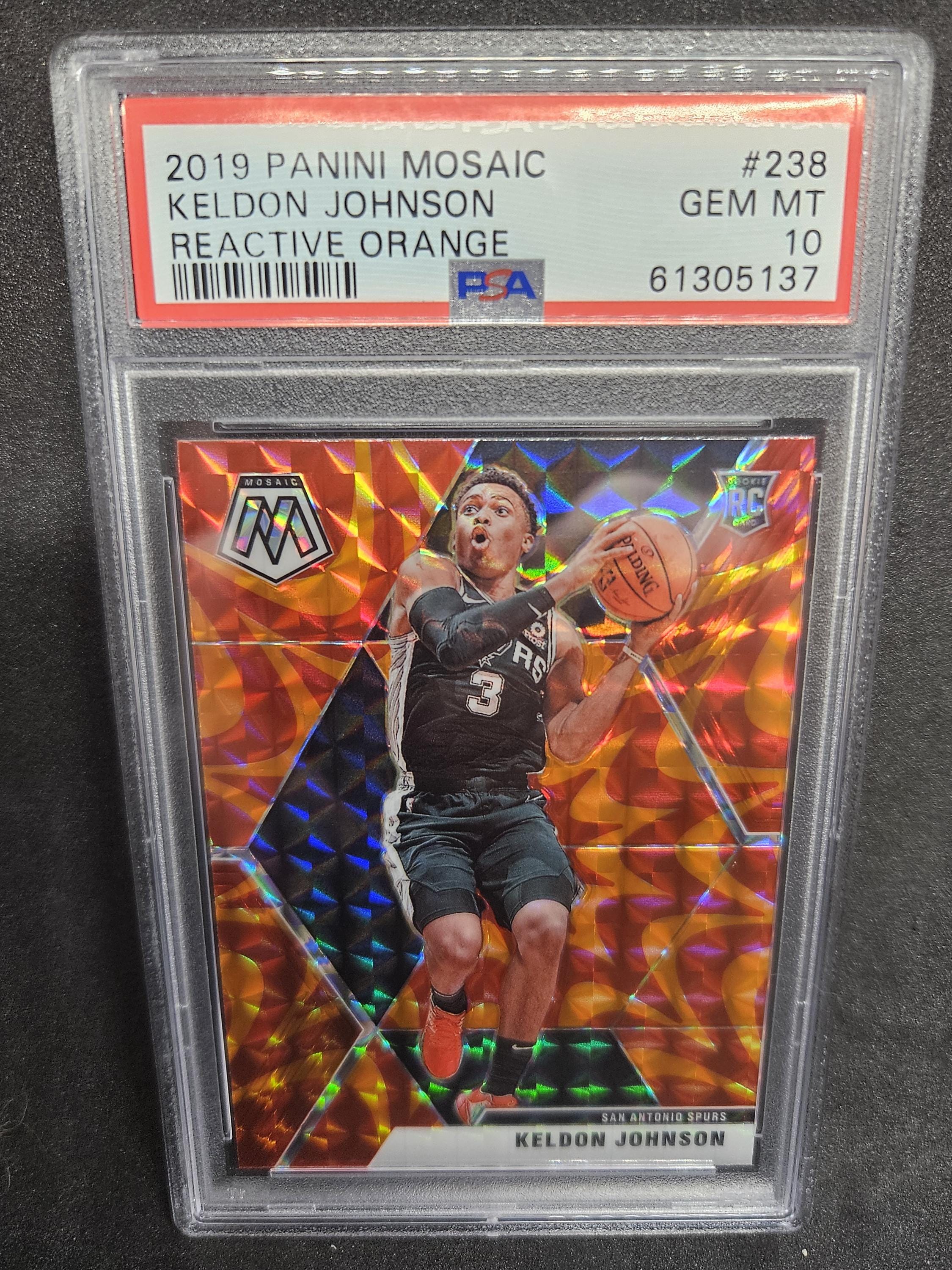 Keldon Johnson 2019 NBA Panini Mosaic #238 Reactive Orange Prizm