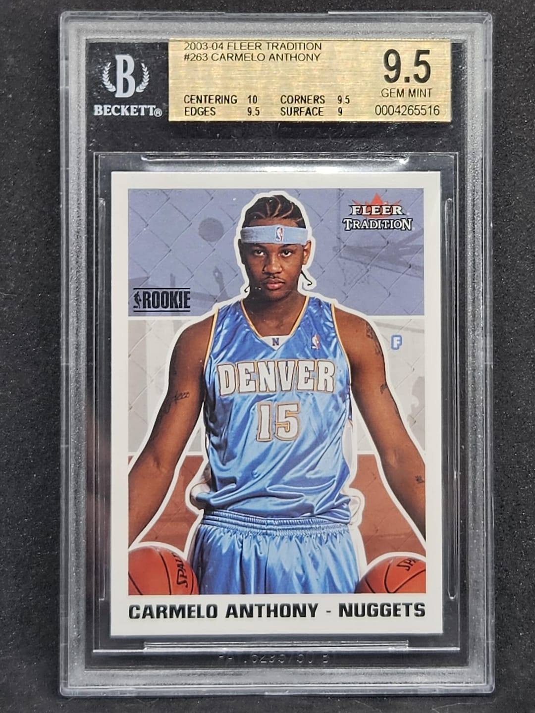 Carmelo Anthony 2003 NBA Fleer Tradition #263 Rookie Card