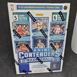 Panini Contenders 2021-2022 Basketball NBA Blaster Hobby Box - Brandneue Fabrik versiegelt - 1 Autogramm- oder Erinnerungskarte