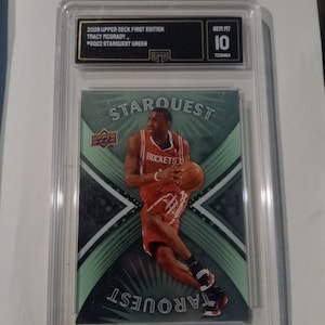 Tracy McGrady 2008 Upper Deck First Edition #SQ9 Starquest Green GMA 10 Gem Mint Plus NBA Graded Card