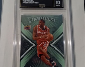 Tracy McGrady 2008 NBA Upper Deck First Edition #SQ9 Starquest Green - GMA 10 Gem Mint Graded