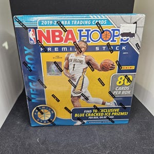 Hoops Panini NBA Hoops Premium Stock 2019-20 Mega Box Exclusivité - Scellés en usine - 10 prix Blue Cracked Ice