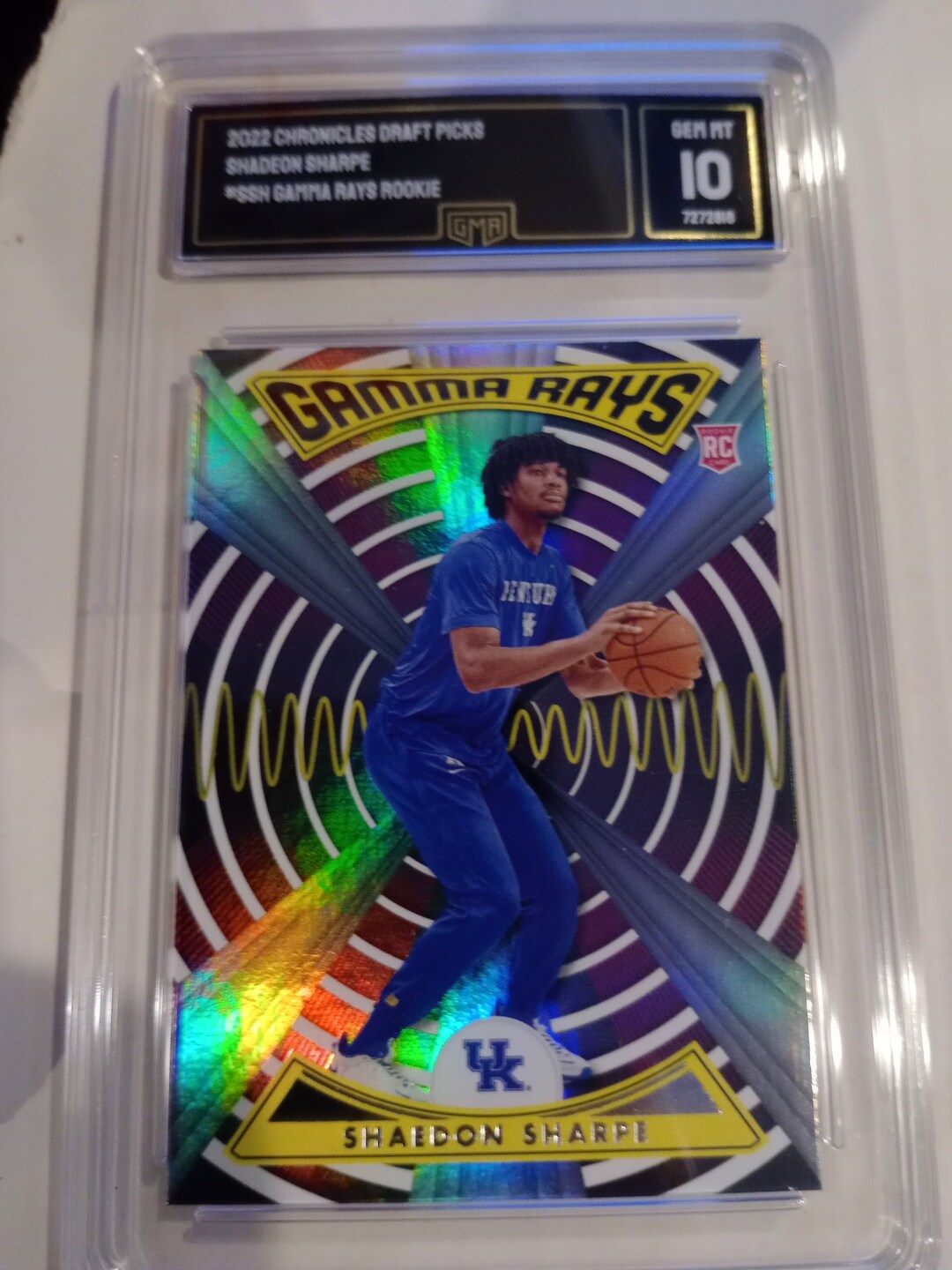 shaedon sharpe auto OPTIC GOLD PSA10
