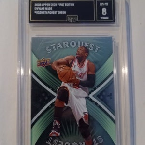 Dwyane Wade 2008 Oberdeck Erstausgabe #SQ29 StarQuest Green GMA 8 Mint Plus NBA Graded Card
