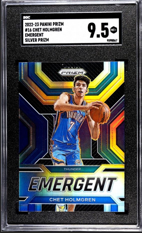 Chet Holmgren 2022-23 NBA Panini Prizm #16 Emergent Silver Prizm