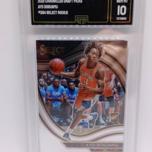 Ayo Dosunmu 2021-22 Panini Select #294 Select Rookie GMA 10 Gem Mint Graded NBA Card