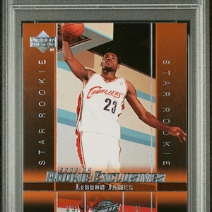 Lebron James 2003 Oberdeck #1 - Rookie Exclusives - PSA 7 NM Graded