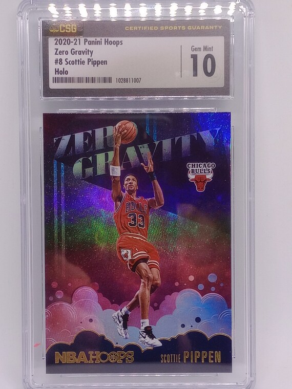 Scottie Pippen 2020-21 Panini NBA Hoops #8 Zero Gravity Holo - CSG