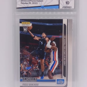 Tarjeta de debut de novato de Paolo Banchero 2022-23 Panini Instant #5 #/3253 19 de octubre de 2022 Tarjeta NBA calificada WNDIGO 10 Gem Mint