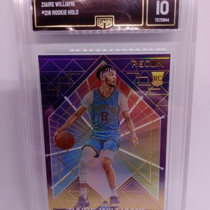 Cartão da NBA Zaire Williams 2021 Panini Recon #218 Rookie Holo Gold GMA 10 Gem Mint Graded