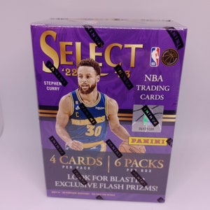 Caja Blaster de la NBA de Panini Select 2022-2023 con 6 insertos o paralelos en el interior, sellada de fábrica