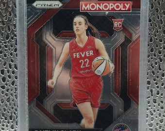 Caitlin Clark 2024 Panini WNBA Monopoly Prizm ROOKIE Card - Condição impecável - Dope Prizm Rookie
