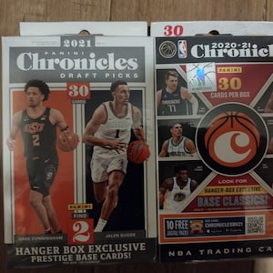 Panini "HANGER LOT" - 2 NBA Hanger Boxes - 1 Panini Chronicles 2020-21 Hanger & 1 Panini Chronicles Draft Picks 2021-22 Hanger - Brand New