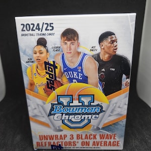 Topps 2024-25 Bowman Chrome University Basketball 7-Pack Blaster Box - Neuf scellé en usine - Cooper Flagg Rookie Chance