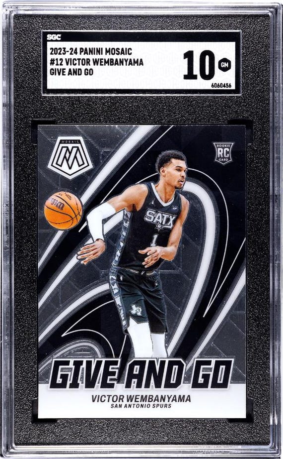 victor wembanyama graded cards 2023 Panini Prizm 136 Victor Wembanyama PSA 10