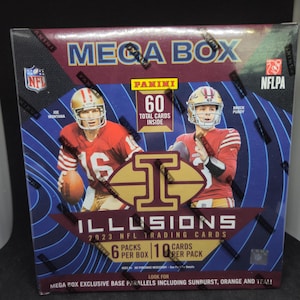 Exclusivité Panini Illusions 2023 NFL football Mega Box - Neuve scellée en usine - Parallèles/inserts et télécommandes