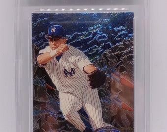 Derek Jeter 1997 MLB Skybox Metal Universe #118 Hologram Universe Insert Holo Card - GMA 9 Mint Graded