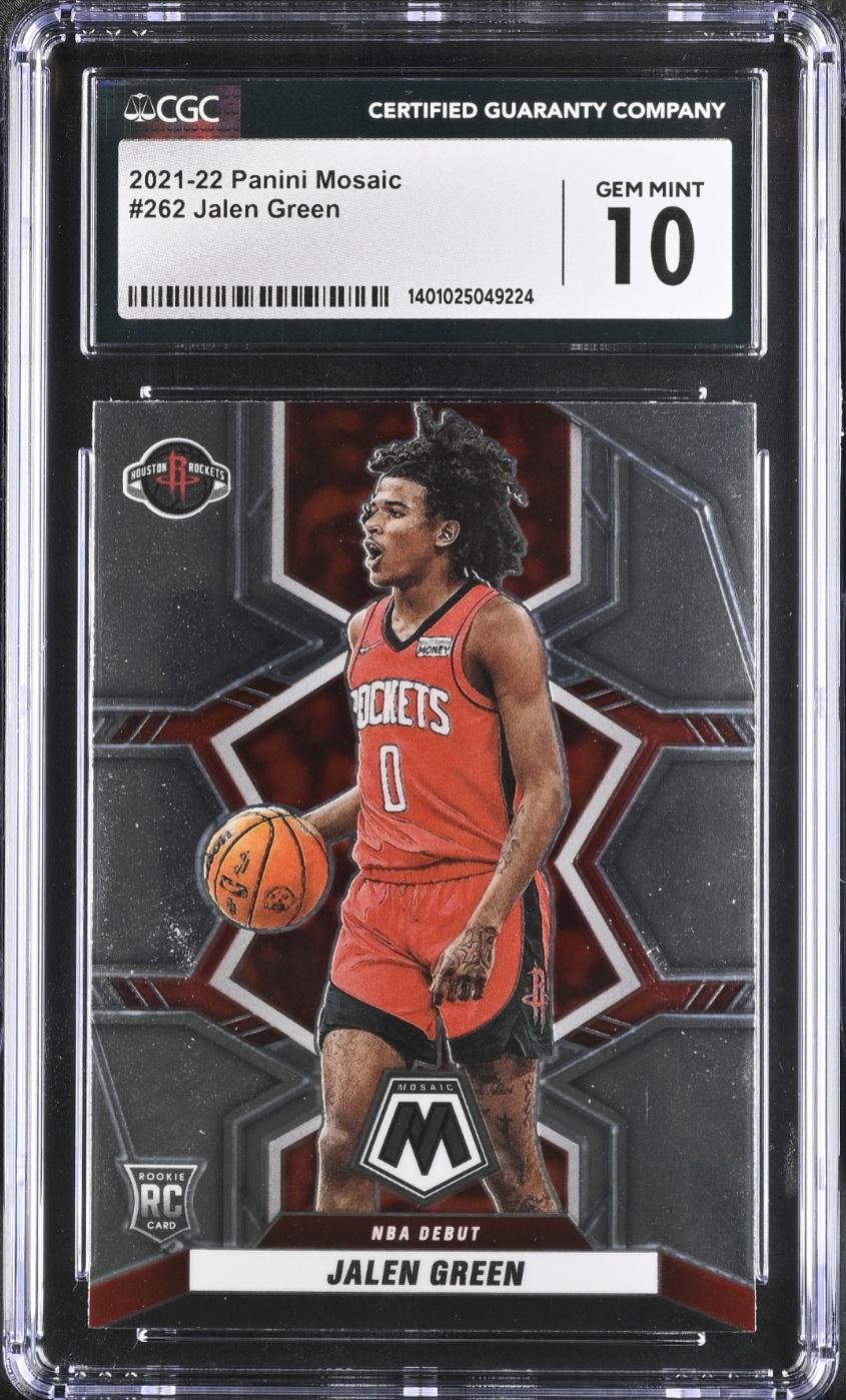 Jalen Green 2021-22 NBA Panini Mosaic #262 Rookie Card - CGC 10