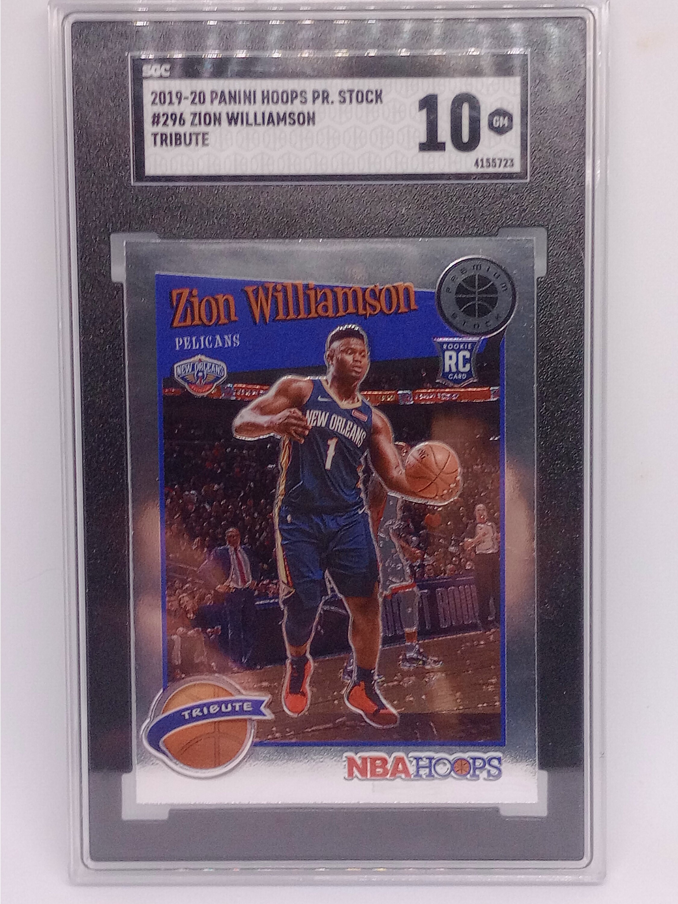 Zion Williamson 2019-20 Panini NBA Hoops Premium Stock #296
