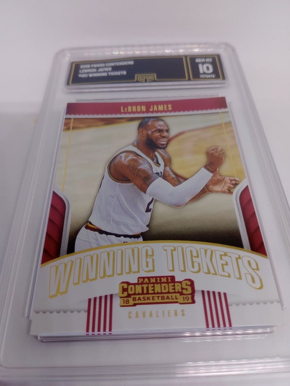 Boleto ganador del Panini Contenders 2018 con el numero 20 de Lebron James Tarjeta NBA calificada GMA 10 Gem Mint Etsy Mexico
