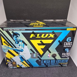 Panini Flux 2022-23 NBA Basketball Mega Box Exclusive Hobby scellé en usine - 6 parallèles de glace fissurée