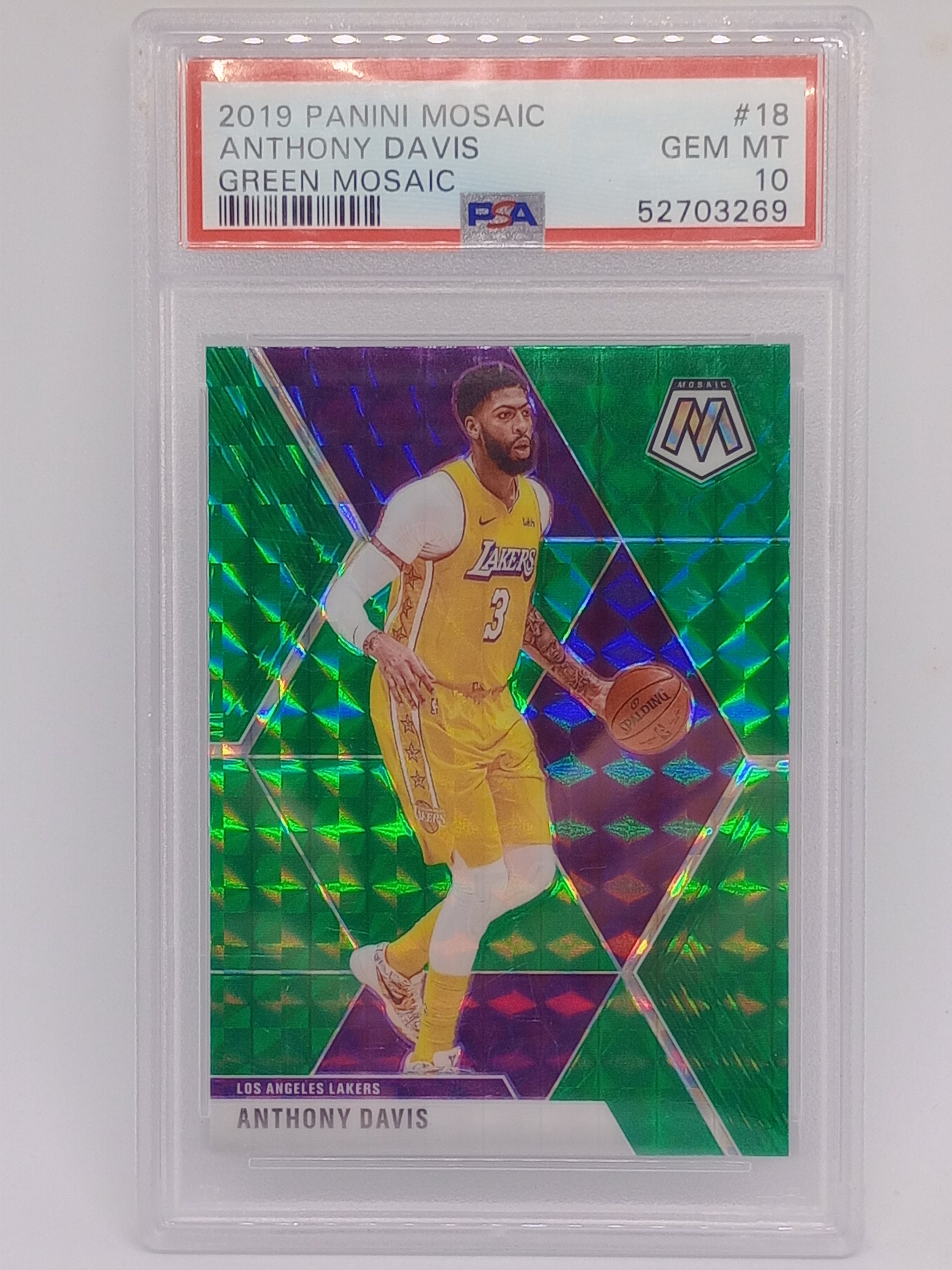 Anthony Davis 2019 Panini Mosaic #18 Green Mosaic Carte