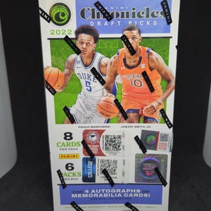 Panini Chronicles Draft Picks 2022-23 NBA Basketball Hobby Box Exclusive - New Factory Sealed - Guaranteed 2 Autographs 2 Memorabilia & More