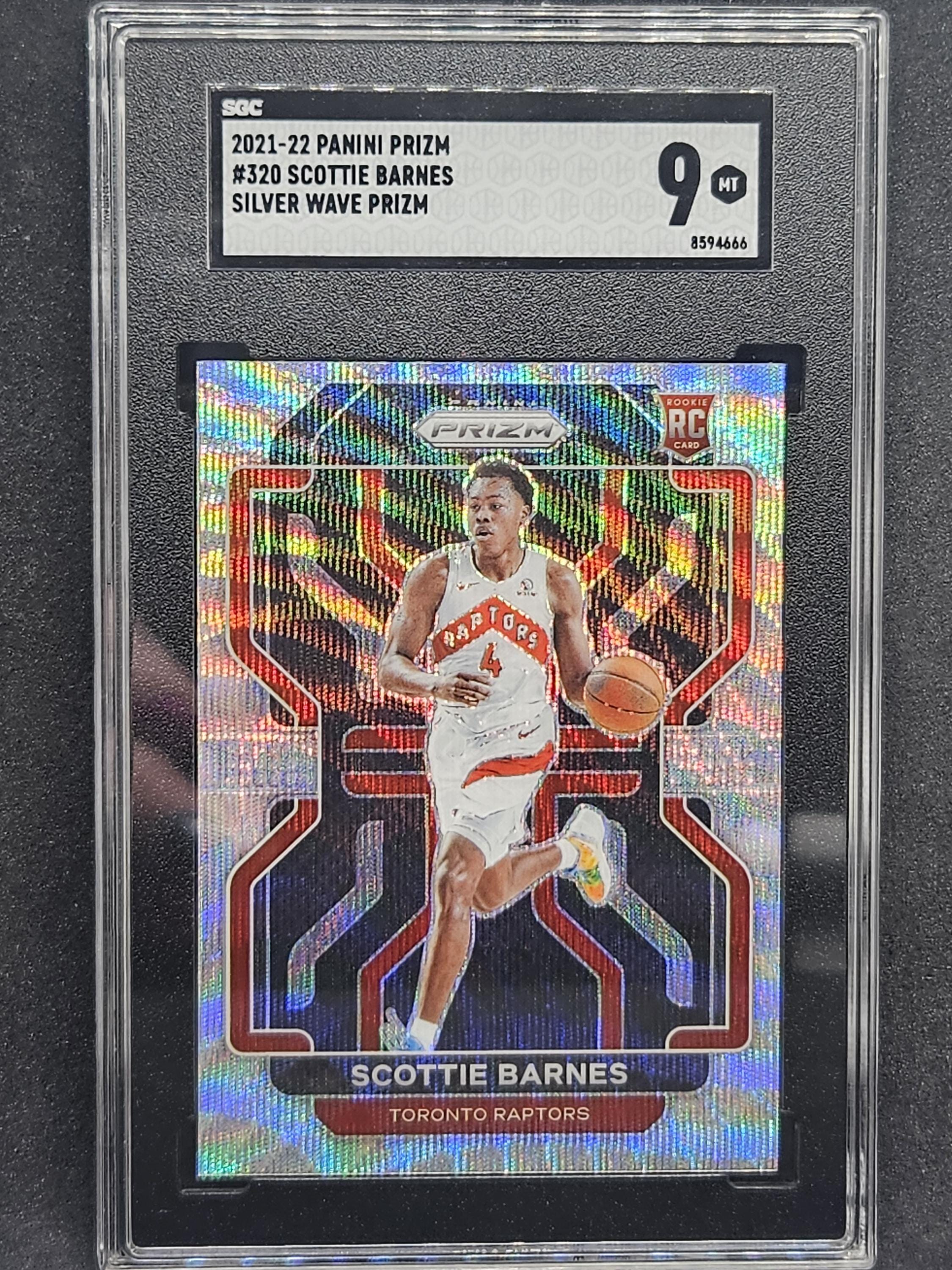 Scottie Barnes 2021 NBA Panini Prizm #320 Silver Wave Prizm Rookie