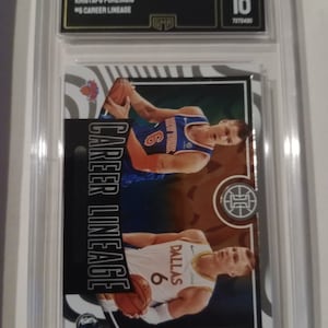 Kristaps Porzining 2020 Panini Illusions #5 Career Lineage Insert GMA 10 Gem Mint Graded NBA Card
