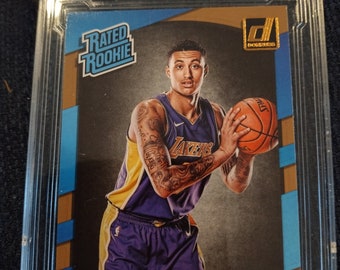 Kyle Kuzma 2017 Panini Donruss Rated Rookie Card ECG 9 Mint Plus