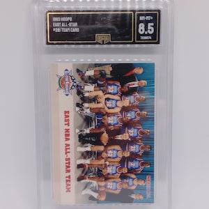 East All-Star 1993 Hoops #281 Team Card GMA 8.5 NM Graded NBA Card