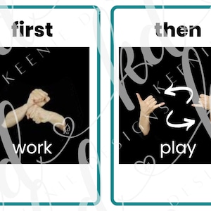 BUNDEL ASL-gebaseerde communicatie echte foto's; Sleutelwoorden voor de vroege kinderjaren Eerst werken/dan spelen, Ja/Nee, Meer/Afgewerkt; Austisme Communicatie