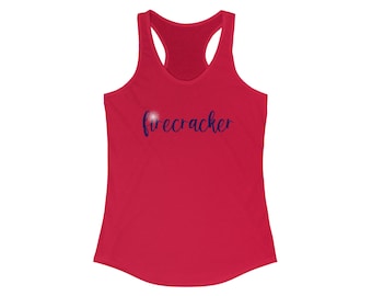 Camiseta con espalda cruzada del tanque de petardos; Camisa del 4 de julio; camisa patriótica; Camisa de verano para mujer; linda camisa del 4 de julio
