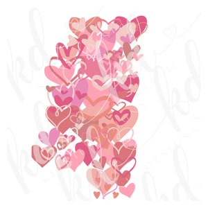 ZWEI Mississippi förmige Herzen PNG-Dateien drucken; Herzen in Der Form von Mississippi mit Darlin innen; Mississippi Valentinstag PnG