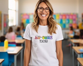 Au-some Teacher t-shirt, special ed teacher t-shirt, teacher gift, autism acceptance shirt