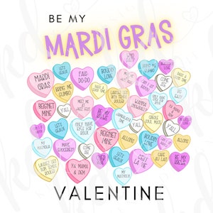 Mardi Gras Dia dos Namorados Conversa Coração PNG; corações com dizeres da Louisiana; dia dos namorados PNG; Seja meu carnaval dos namorados png