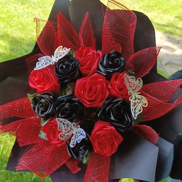 Eternal Ribbon Roses Etsy