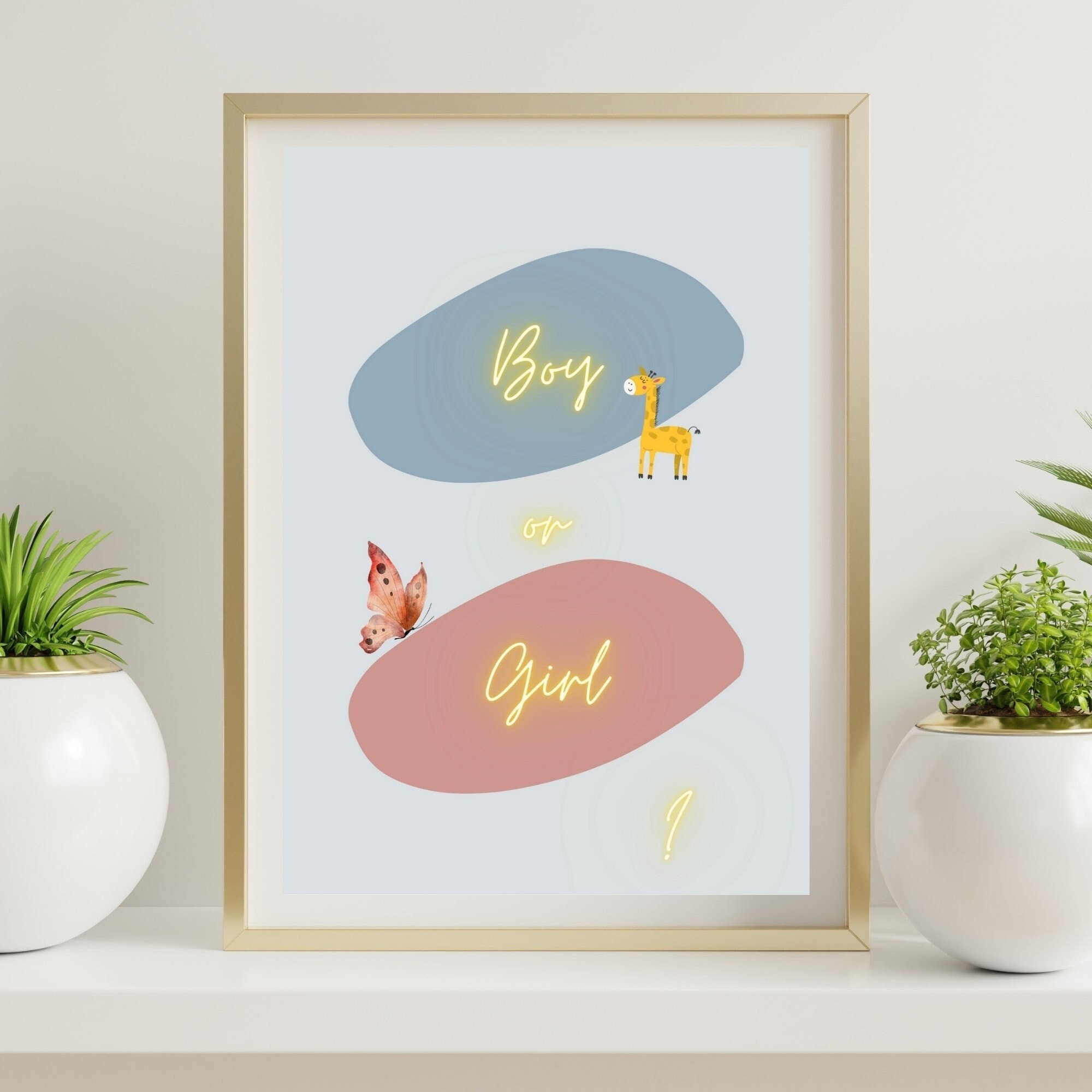 Boy or Girl Printable Baby Shower Sign 5 Printable Files - Etsy