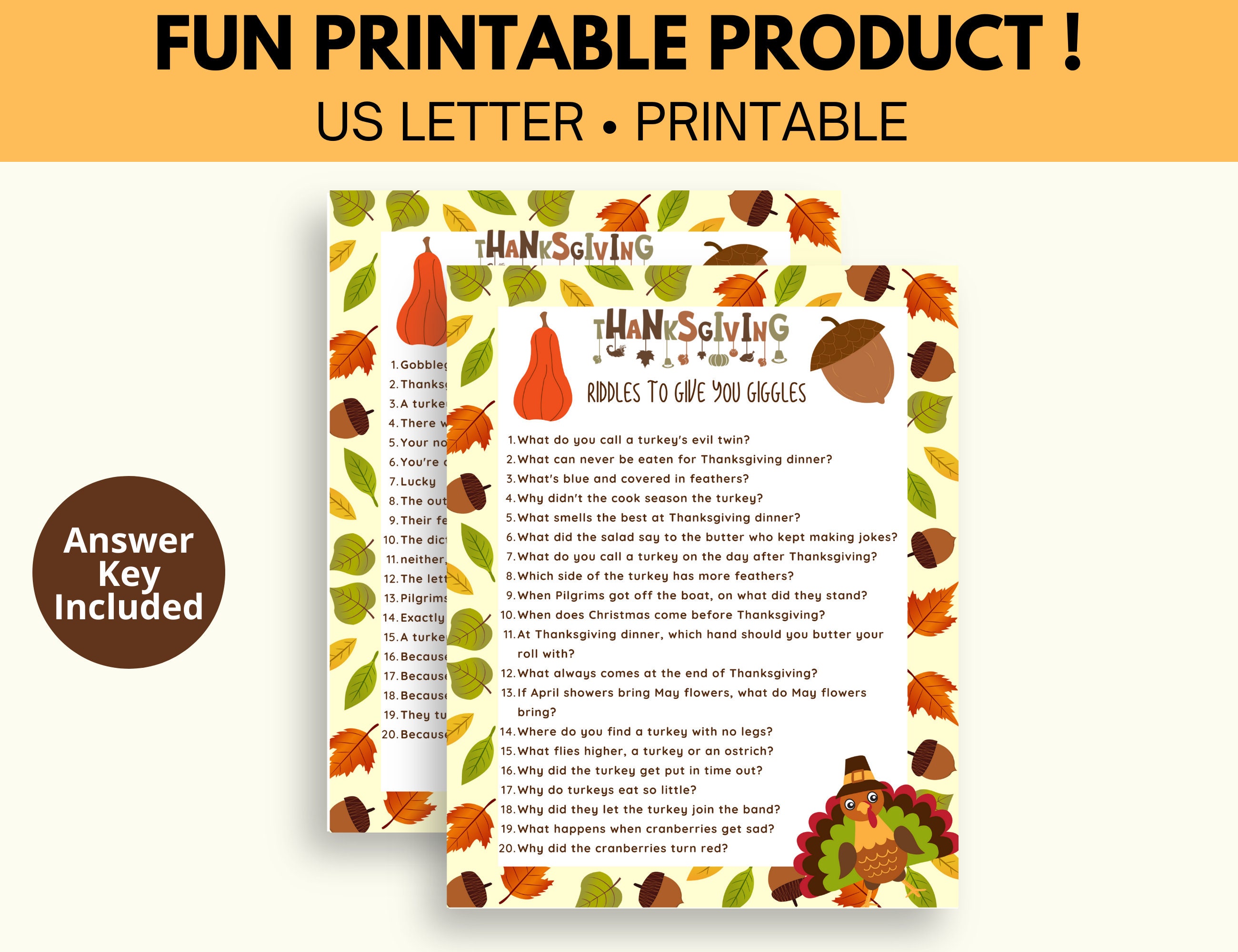Thanksgiving Riddles Games for Kids, Thanksgiving Activities for Kids ...