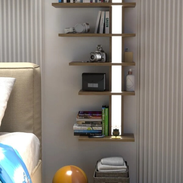 Floating Shelf With Led Lights Etsy