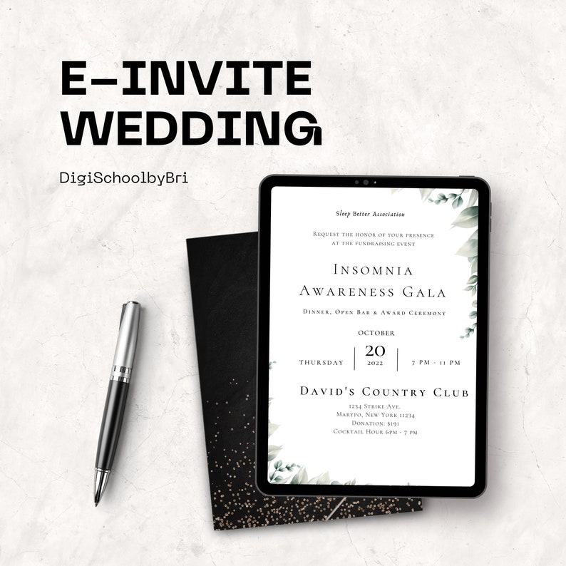 Wedding Invitation Editable Electronic, Digital Wedding Invitation, E ...