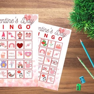 Valentine&#39;s Day Theme Bingo Cards