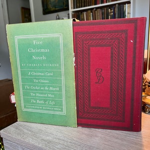 1939 Five Christmas Novels by Charles Dickens. Heritage Press