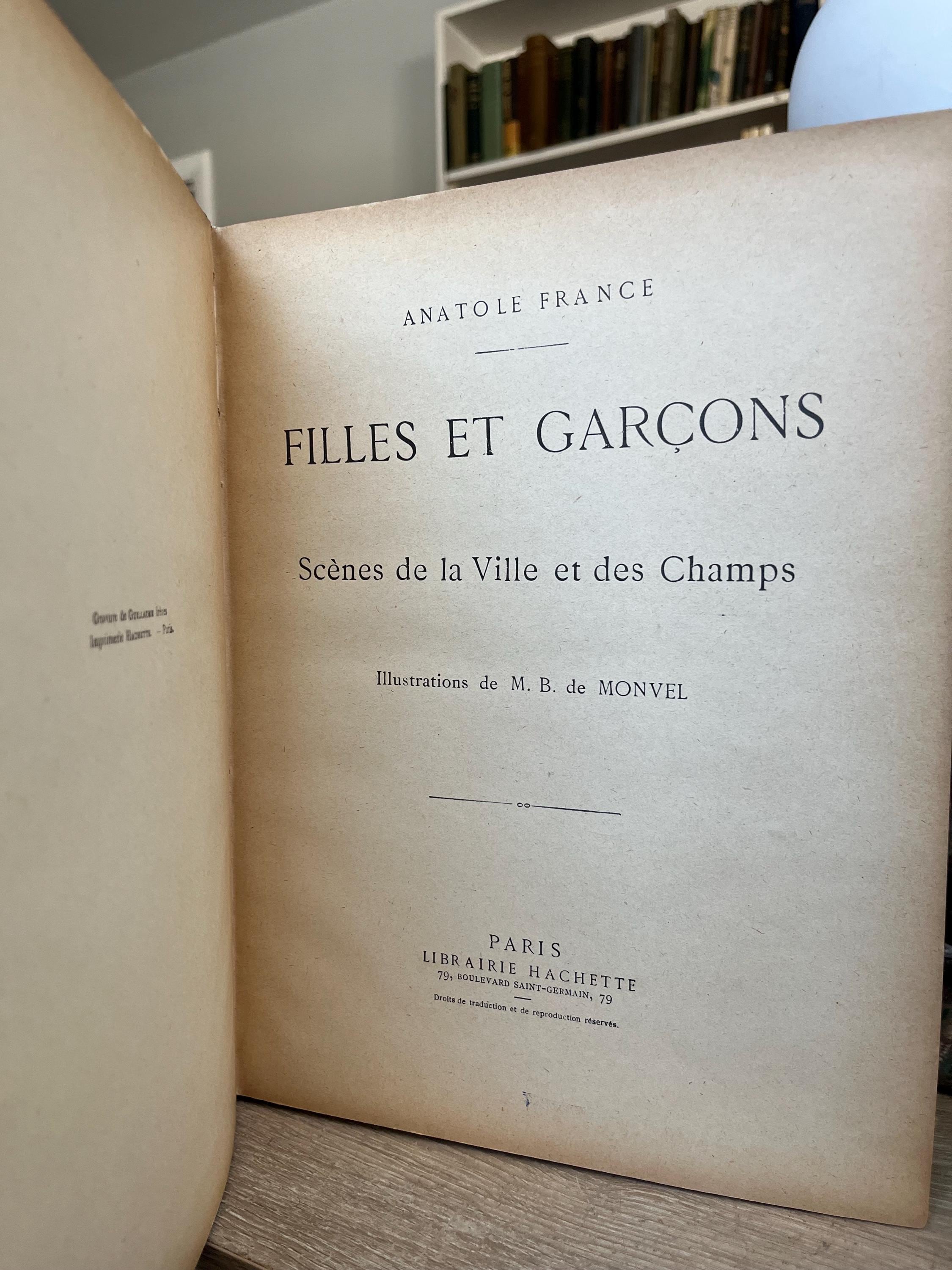 フィレ エ ギャルソン パー アナトール フランス。イラストでMB。ド