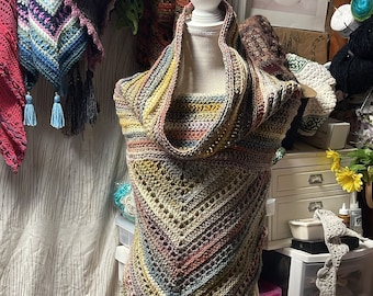 Gehäkelter Kapuzen-Rindsleder