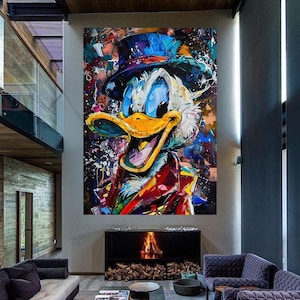 Scrooge Mcduck Artist -  Decorative painting, office painting, living room painting, decoration office, digital print
