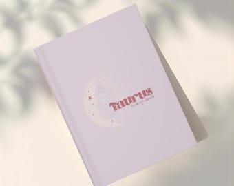 Diario de Tauro, Cuaderno de Tauro, Regalo de Astrología, Cuaderno de Astrología para Manifestación, Diario de Gratitud para Establecer Intenciones y Fases Lunares