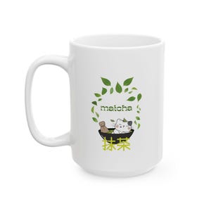 Matcha Glass, Matcha Glass, Matcha Set, Botanical Ceramic Mug - Eco-Friendly Drinkware for Matcha lovers, Matcha Girly Coffee Mug