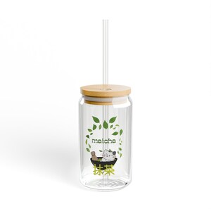 Matcha Sipper Vaso de vidrio Matcha Cup Matcha Set imagen 2